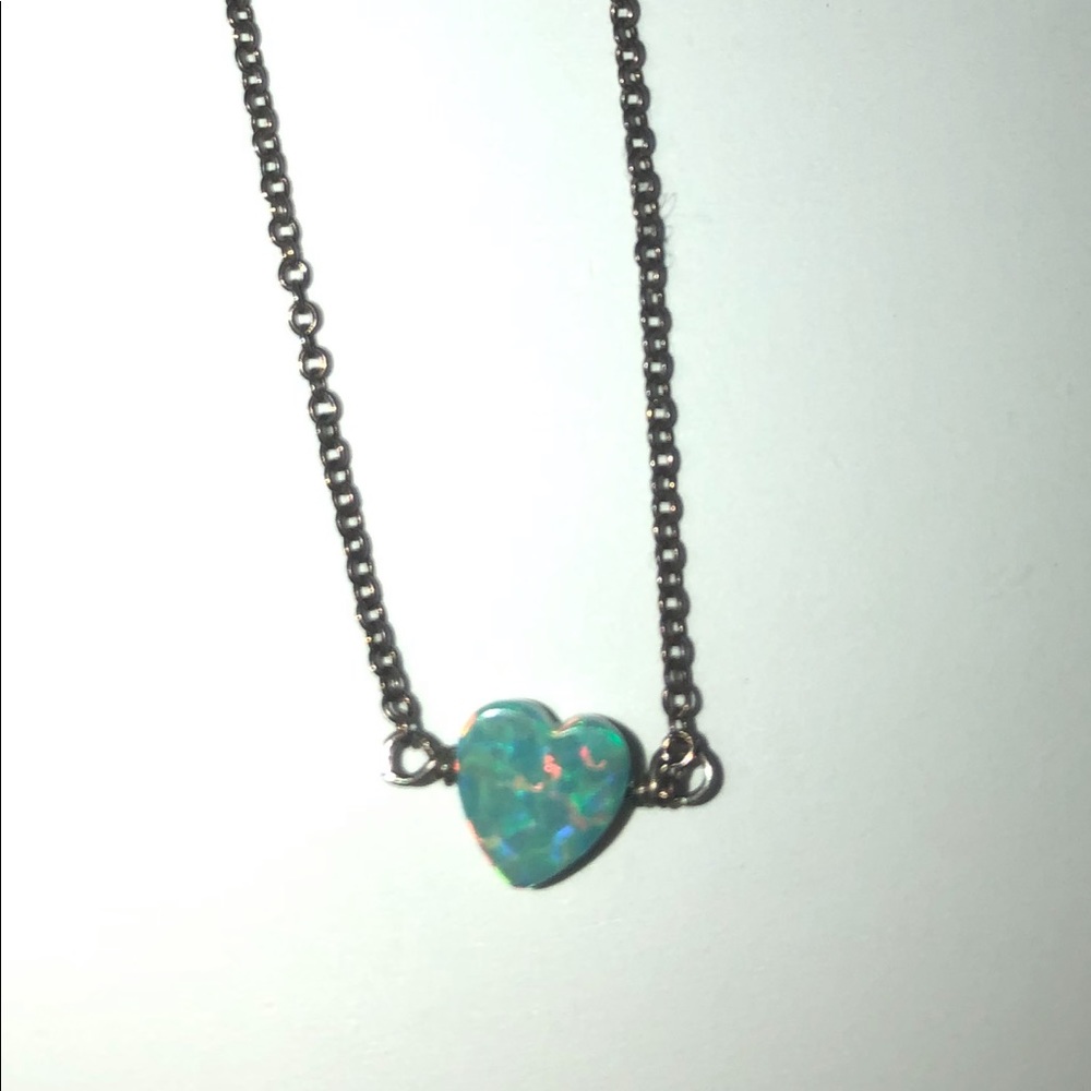 Opal Green Heart